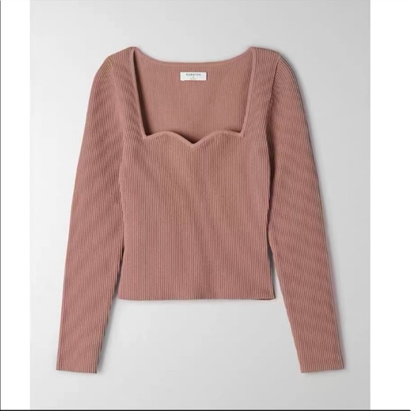 NWOT Aritzia Babaton Sculpt long sleeve mauve - medium - Picture 2 of 2